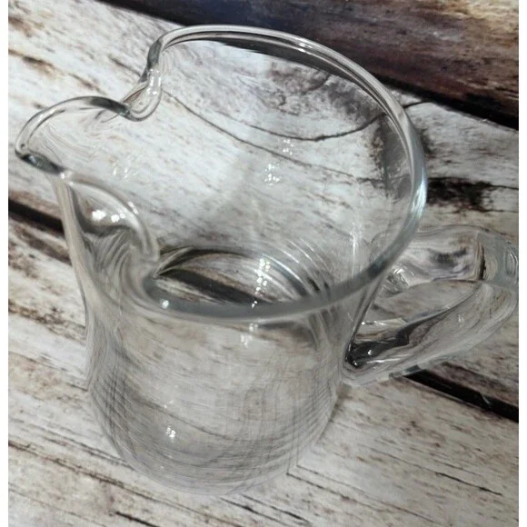 Vintage Beer Pitcher 6” Glass Clear - Picture 5 of 8